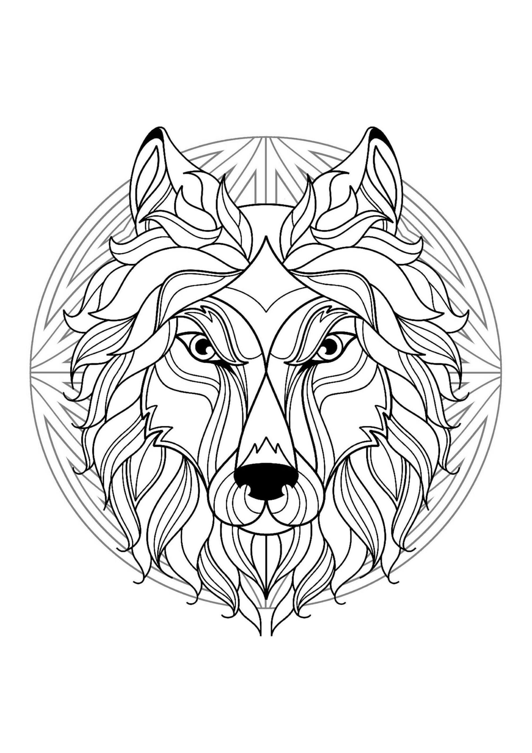 Mandalas Loup 41